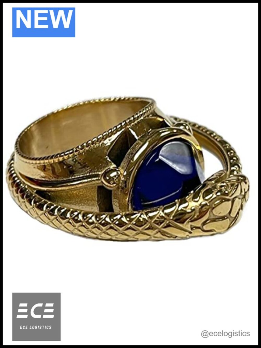 Aes Sedai Ring Stainless Steel Wheel of Time Replica Cosplay Jewelry